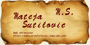 Mateja Šutilović vizit kartica